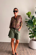 CAMICIA FIORI misto seta